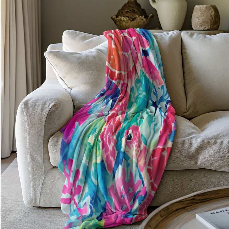 Tropical Creatures - 1 Piece Premium Blanket, Queen
