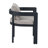 Aluminum Dining Chair, Dark Gray Finish Frame With Beige Cushion, Set Of 2-1842947979