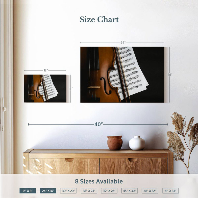 Violin Practice Sheets, 16" H x 24" W