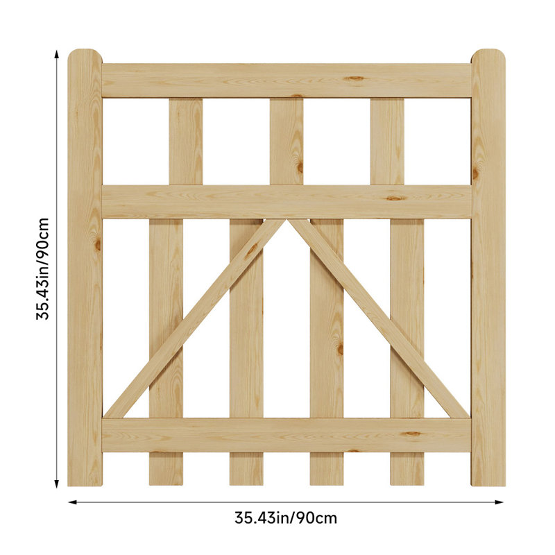Chesnut Gate Fencing with 1 Panel(s) Included, 90cm H x 90cm W x 5cm D