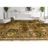Hand Knotted Wool Area Rug in Light Green