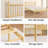 Eco-friendly Bamboo Platform Bed With Carved Headboard Elegant Turned Legs & Storage Clearance Twin XL Bed Frame-1658162887