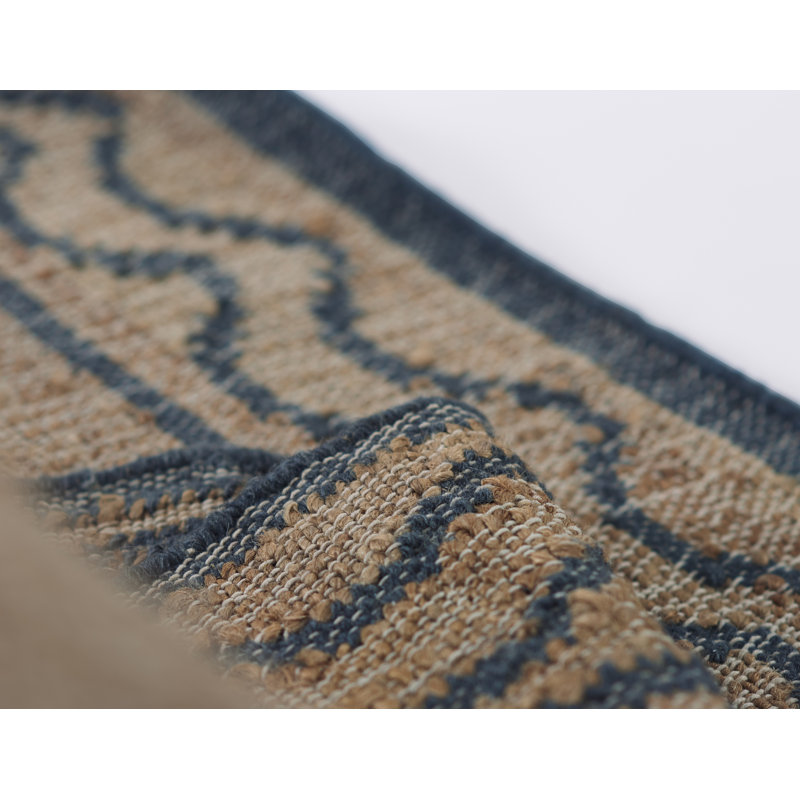 Erin Gates by Momeni Orchard Ripple Slate Hand Woven Wool and Jute Area Rug, Rectangle 2' x 3'