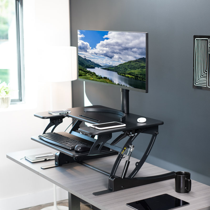 VIVO Height Adjustable 32" Desk Monitor Riser (DESK-V000VS)