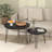 Set Of 2 Nesting Coffee Tables With Marble Top-2076242711
