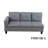 Grey Linen 2-Piece Sectional Sofa Set with Chaise-83694980-87467984