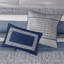 Ensemble d'édredon 7 pièces jacquard bleu marine-122118898-122118901