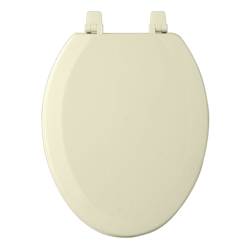Ensemble de siège de toilette en bois avec couvercle Fantasia, Os, 19 po allongé