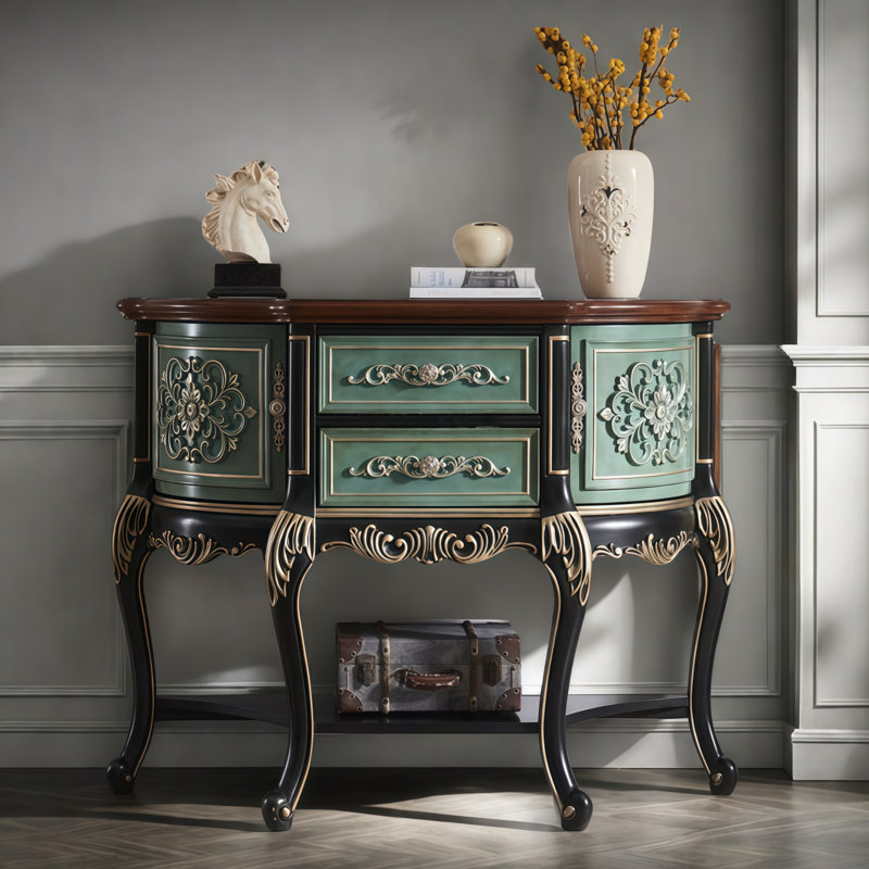 Buffet décoratif vintage demi-rond