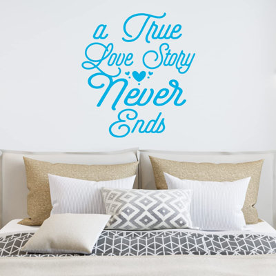 Adhésif décoratif «A True Love Story Never Ends»
