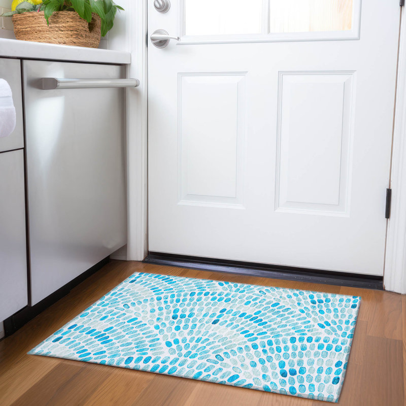 Tapis lavable à la machine de qualité supérieure Cerrito AMF186, Rectangle 1 pi 8 po x 2 pi 6 po