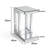 Melle Glass Side Table mirrored C Shape Pedestal Side Table with Storage