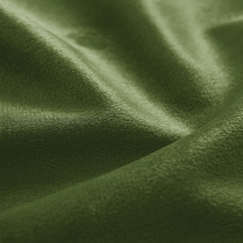 4Pcs Velvet Solid Color Metal Grommets Room Darkening Curtain Panels (Set of 4), 52" W x 63" L, Olive Green