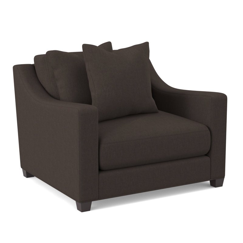 Fauteuil en polyester l 45 po Zoraya, Velours performance Bella Vintage