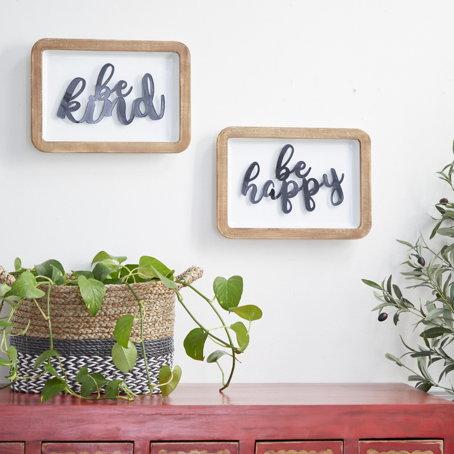 Gracie Oaks 2 Piece Metal Wall Décor Set | Wayfair