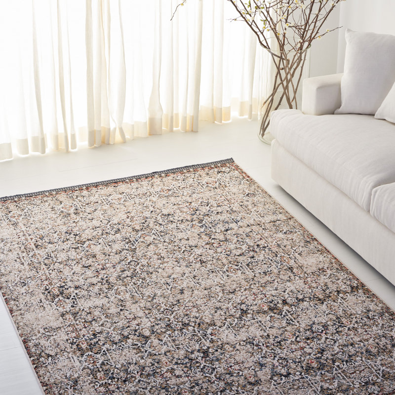 Ivory Elegance 9' x 12' Hand-Knotted Wool & Synthetic Area Rug