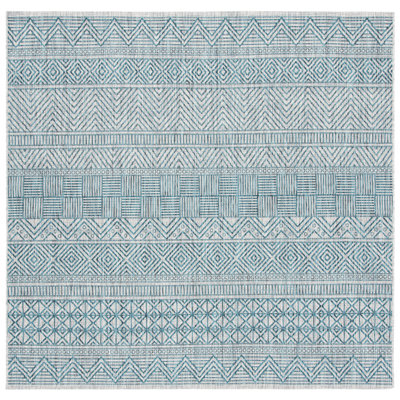 Tapis bleu sarcelle intérieur / extérieur Johansson