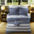 Complete Twin Bedding Sets, Polyester Blue Grey Striped Modern Home