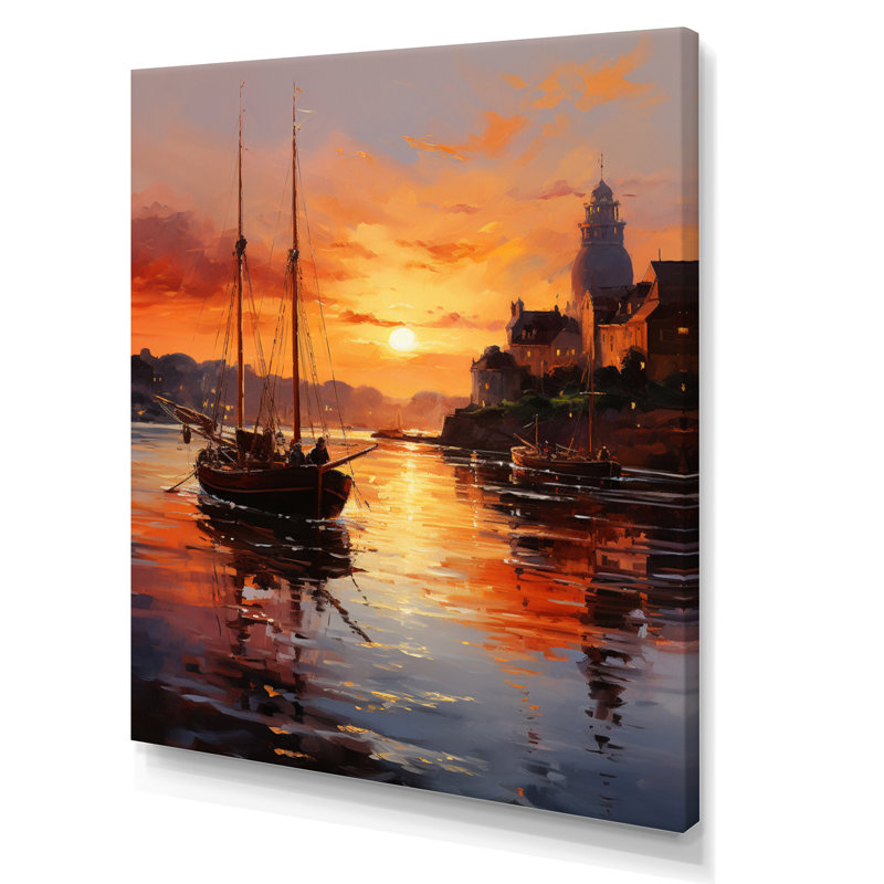 Atalissa, Allemagne, coucher de soleil, port III, H 20 po x l 12 po x P 1 po, Toile tendue