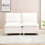 58,77 pouces beige Peace Siège: matériau élastique, structure stable à la mode pour le salon: flanelle, réglable, bois massif