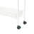 3-Shelf Rolling Bathroom Organization Cart with 2 Hooks