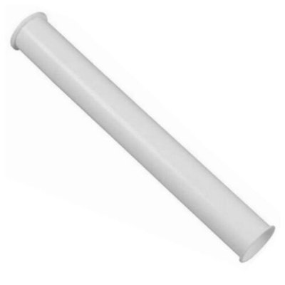 Double-End Flanged Tailpiece 1-1/2" x 16" White for Kitchen Sink and Bathroom