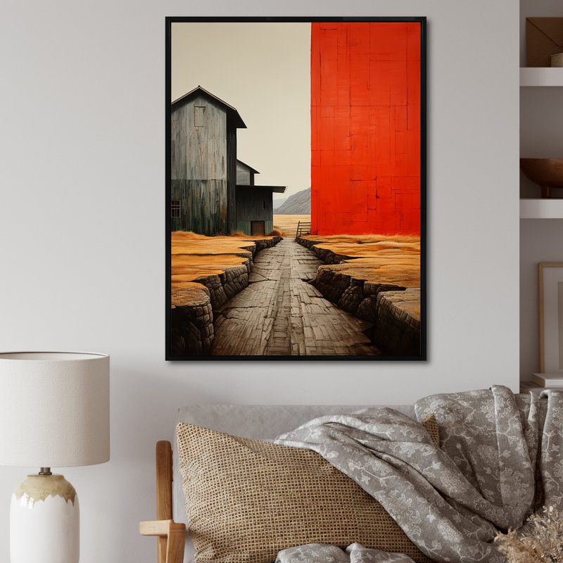 «Epione Landscape Granges», H 32 po x l 16 po x P 1 po, Cadre flottant noir