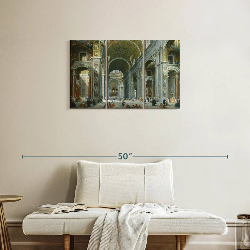 Interior Of Saint Peter's, 20" H x 33" W