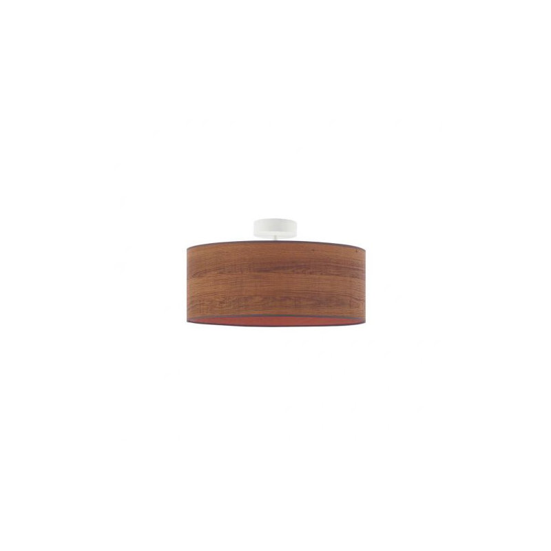Bishock Fabric Semi Flush Mount, Walnut