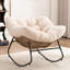 Chaise d'appoint berçante rembourrée Chenille-1979175377