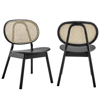 Ensemble de 2 chaises d'appoint en bois Modway Malina
