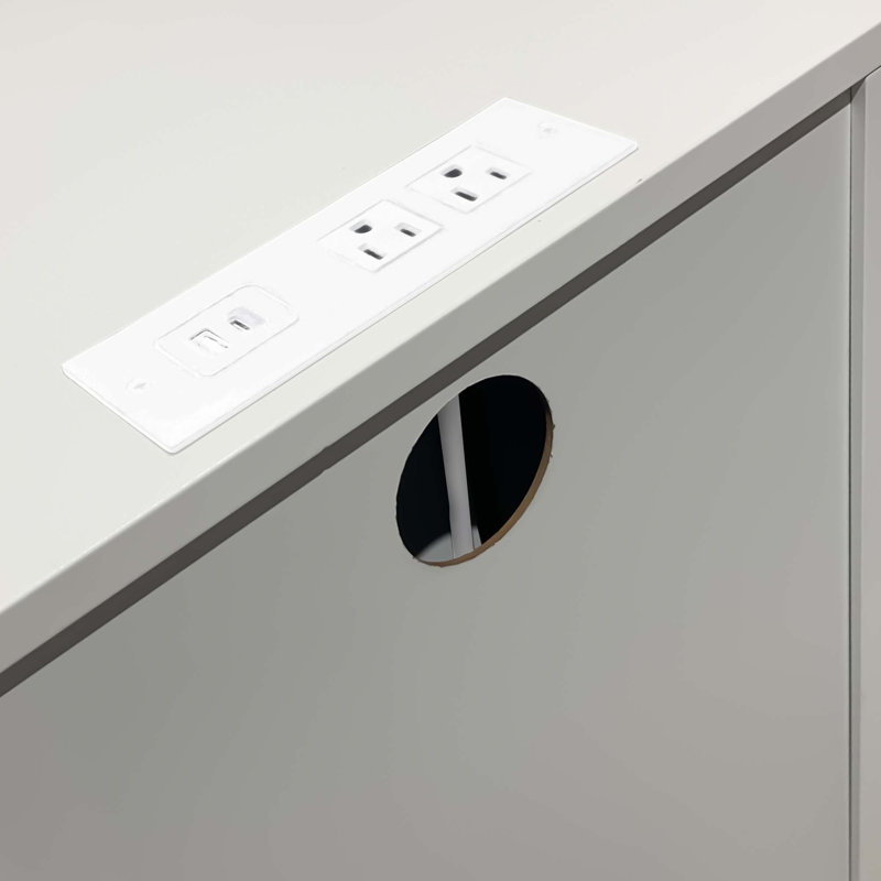 3 Drawer Nightstand with Charging Station and USB Ports & Power Outlets
