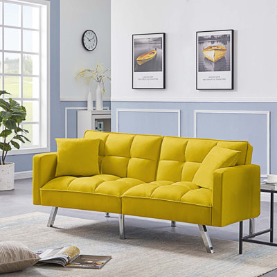 74'' Velvet Sleeper Sofa