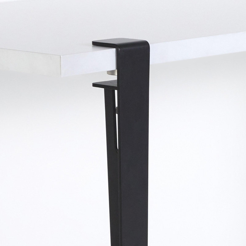 Ferro Beech Dining Table, Black, White, 75cm H x 60cm L x 120cm W