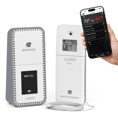 La Crosse Technology Leak Geek Area Detection Wi-Fi Alert and Monitoring System, X100-WP-01