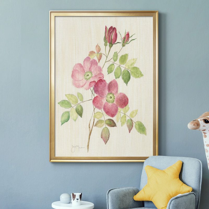 «Dusty Rose I», peinture sur toile encadrée, Or, H 26,5 po x l 36,5 po x P 1,5 po