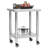 Kitchen Work Table Hotel Prep Work Table with Wheels Stainless Steel