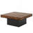 35.4" Farmhouse Square LED Coffee Table