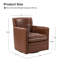 Fauteuil club pivotant en cuir Tessler-729486177