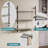 Floating Shelves Wall Mounted, 3 Tier 31.5" Industrial Pipe Shelf with Towel Bar Hooks-143021879