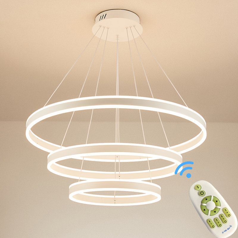 LED Pendant Light 3 Flames Jarom, White