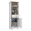 Armoire à linge St. Clair, deux tablettes intérieures, deux tablettes ouvertes-889556665