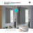 Aluminum Frameless Recessed or Surface Mount Medicine Cabinet with 165° Soft-Close Hinges and Adjustable Glass Shelves-563484542