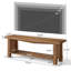 Meuble télé 63 po en bois massif pour meuble télé 55/65/75 po avec tablettes de rangement