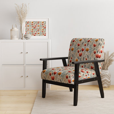 Fauteuil d'appoint rembourré orange Meadow