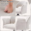 Chaise de salle à manger pivotante en tissu avec fonction rotative et accoudoirs amovibles, ensemble de 2-236695043