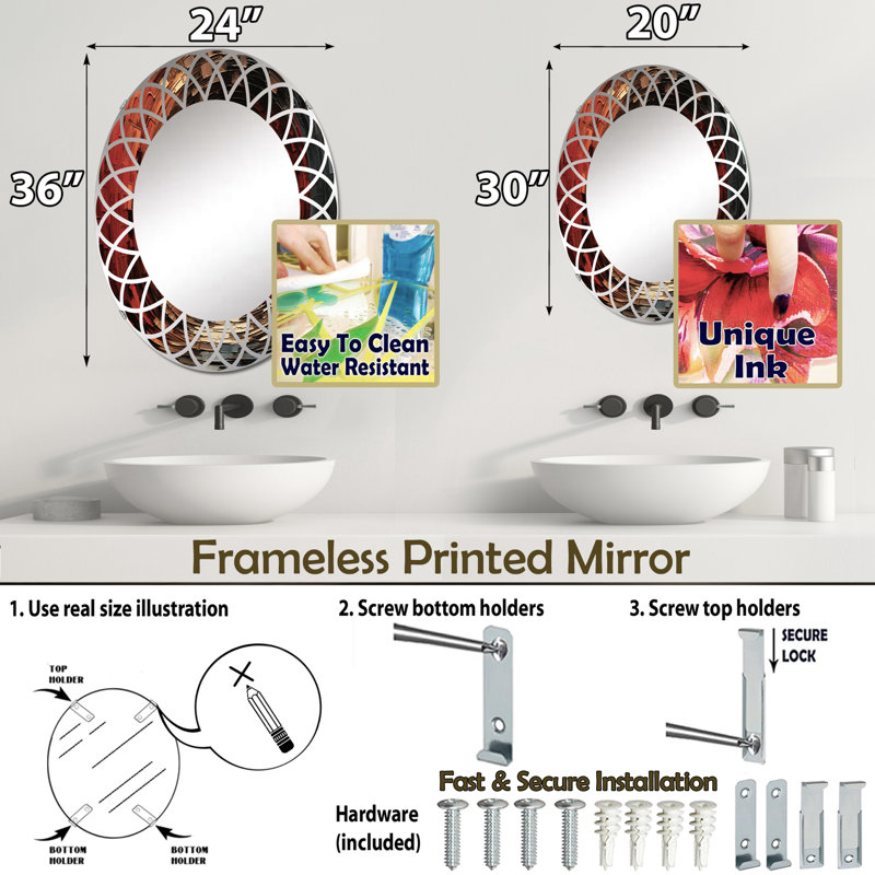 Eppler Oval Mirror, 36" x 24"