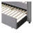 Justice Smoke Gray Fabric Daybed W/Trundle (Twin)