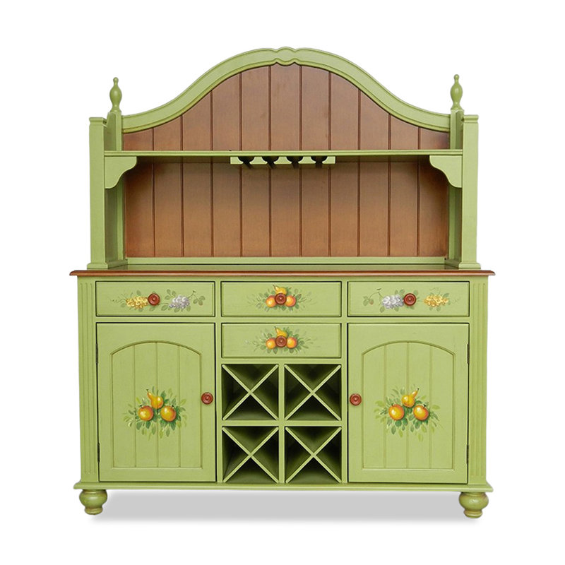 Buffet vert massif et bois manufacturé