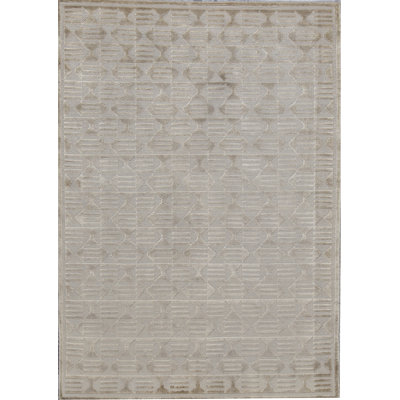 Hand-Knotted High-Quality Beige Area Rug